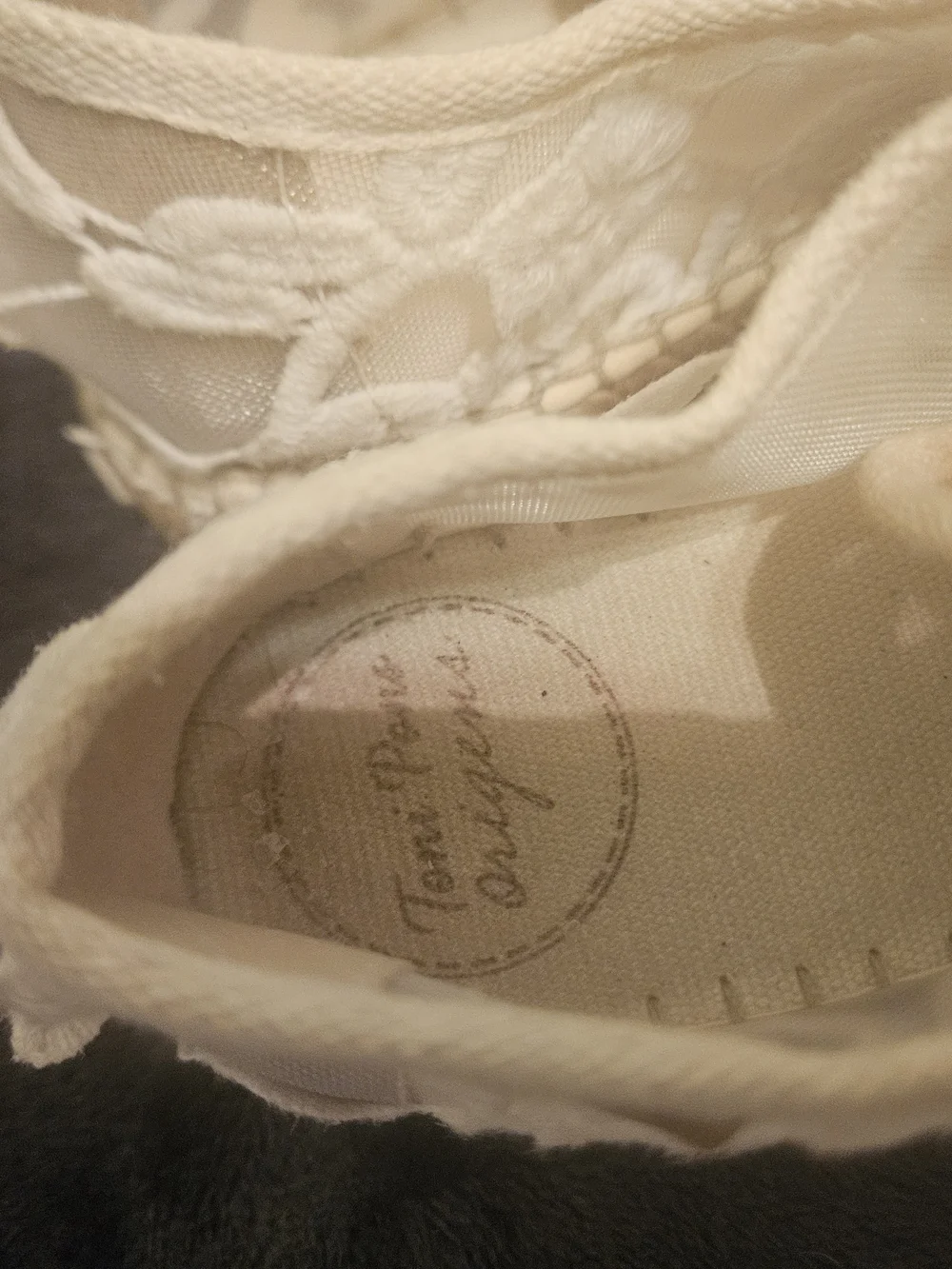 Toms Women's Cream Lace Espadrille Sneakers